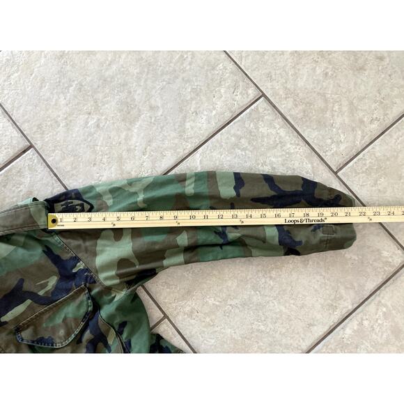Vintage Military Jacket Army Mens Small Camouflage Coat Uniform Green - Picture 7 of 12